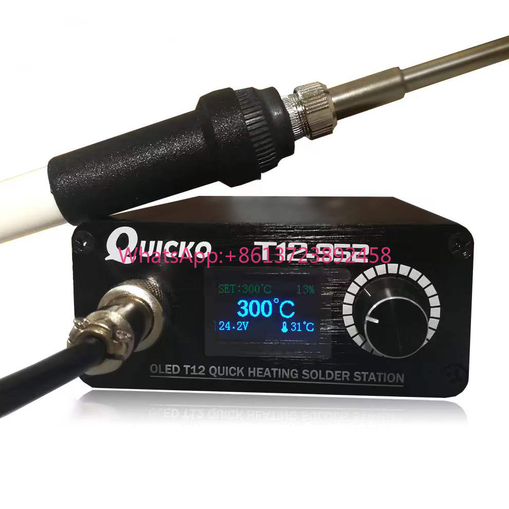 محطة لحام T12-952 سريعة التسخي - مراجعة Soldering Station T12 Oled وسعره