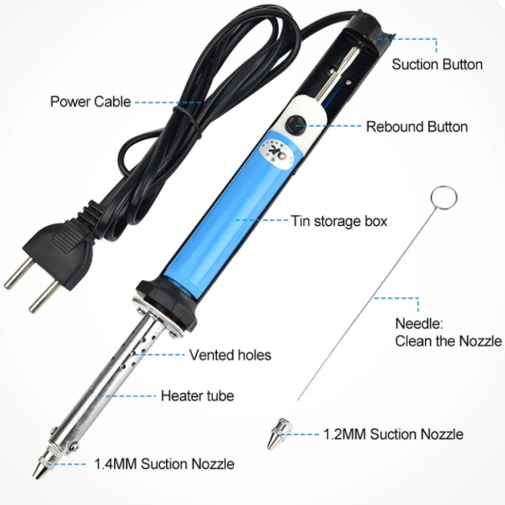 110 فولت 220 فولت 30 واط الكهر - مراجعة Desoldering Gun Vacuum Electric وسعره