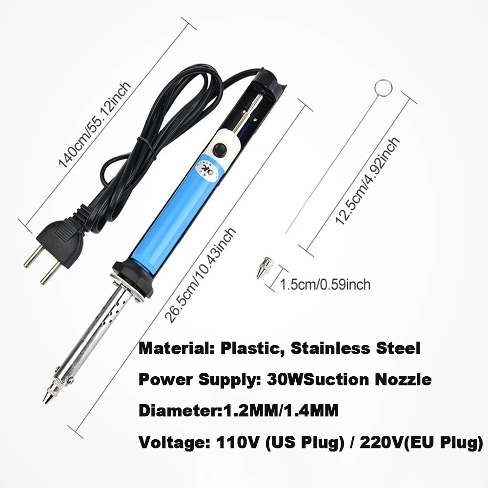 110 فولت 220 فولت 30 واط الكهر - مراجعة Desoldering Gun Vacuum Electric وسعره